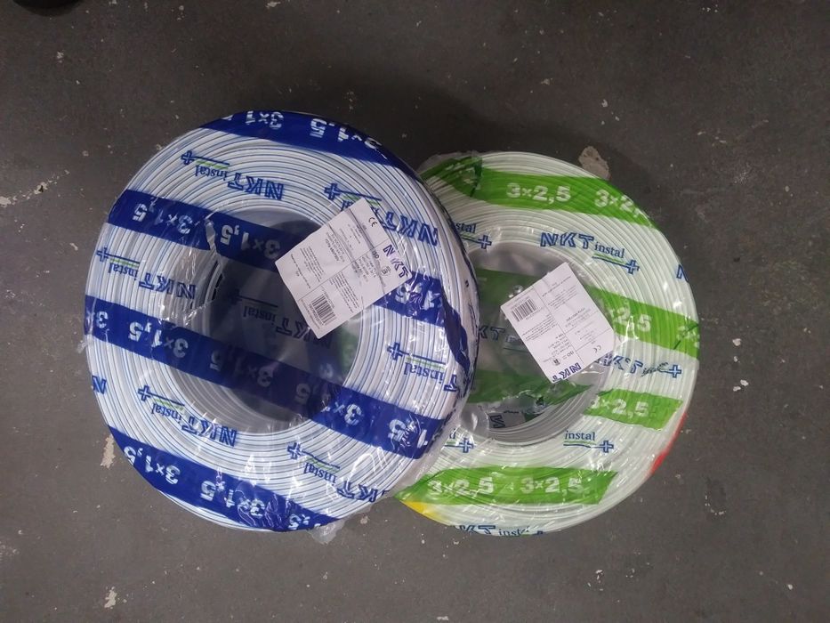Przewód Ydyp NKT 3x1.5 i 3x2.5 po 100mb