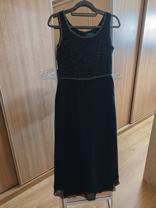Vestido cerimónia azul escuro