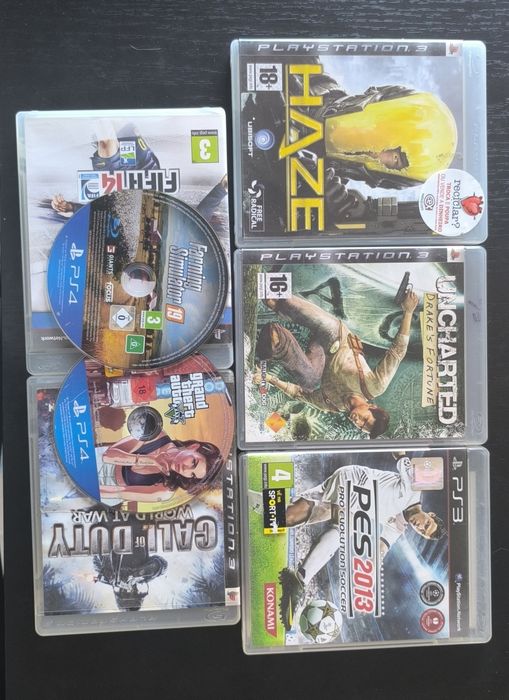 Uncharted/Haze/Pro evolution soccer 2013+4 jogos danificados