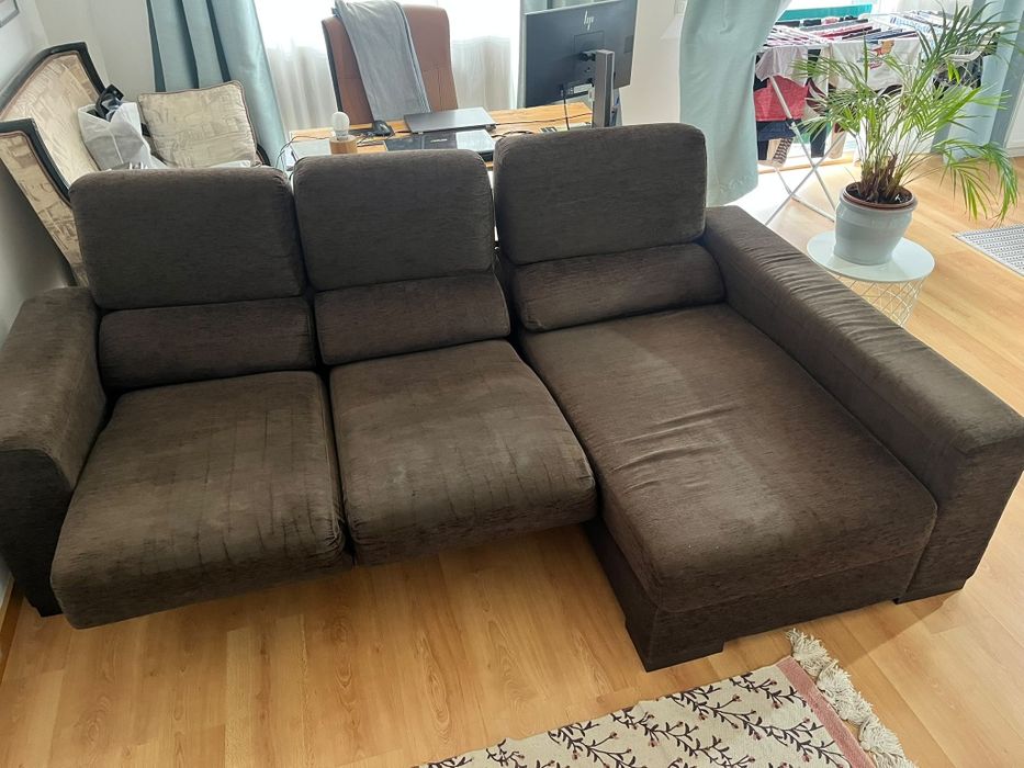 Sofá 2 lugares com chaise longue