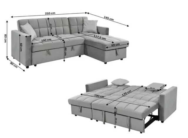 barato sofa cama novo com porte grátis