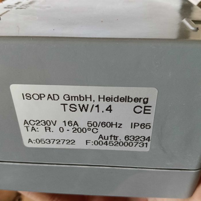 Termostat przemysłowy Isopad TSW 1.4 NOWY, Regulator temperatury