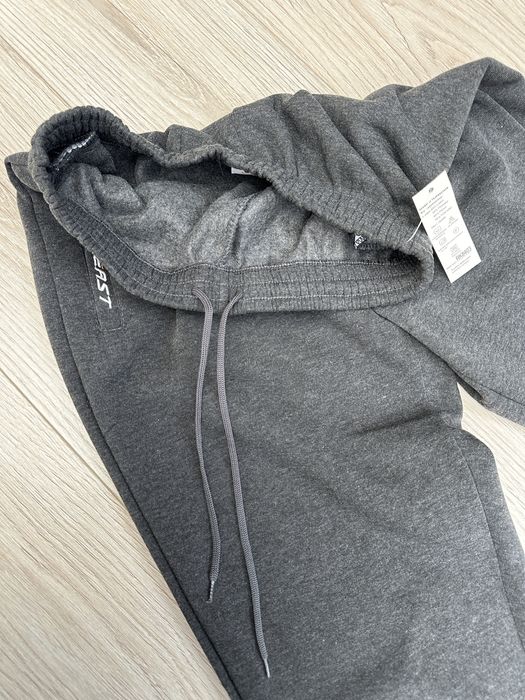 Теплі спортивні штани на манжеті однотонні фліс M L XL 2XL 3XL