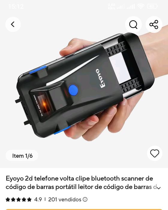 Leitor código barras novo