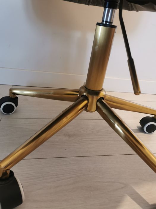 Piękny welurowy, obrotowy, regulowany fotel