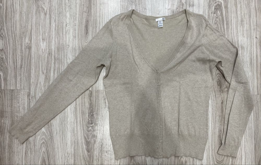 Beżowy sweterek Kardigan na guziki H&M xl-xxl