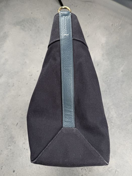 Torebka Coach New York Navi Canvas Tote Bag with Blue Strap