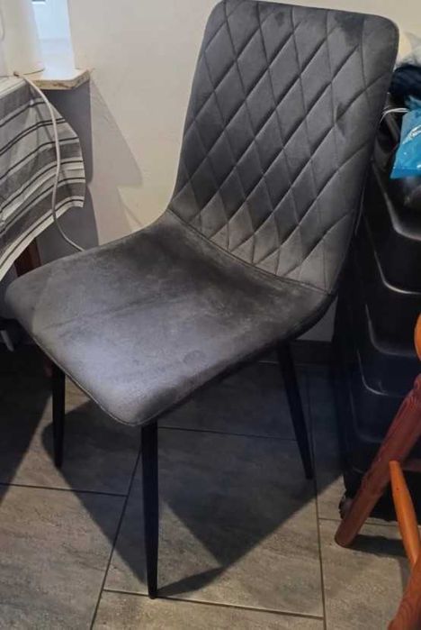 Крісло Велюр, стілець Скандинавський AMPLE стул Лофт (сірий, бежевий)