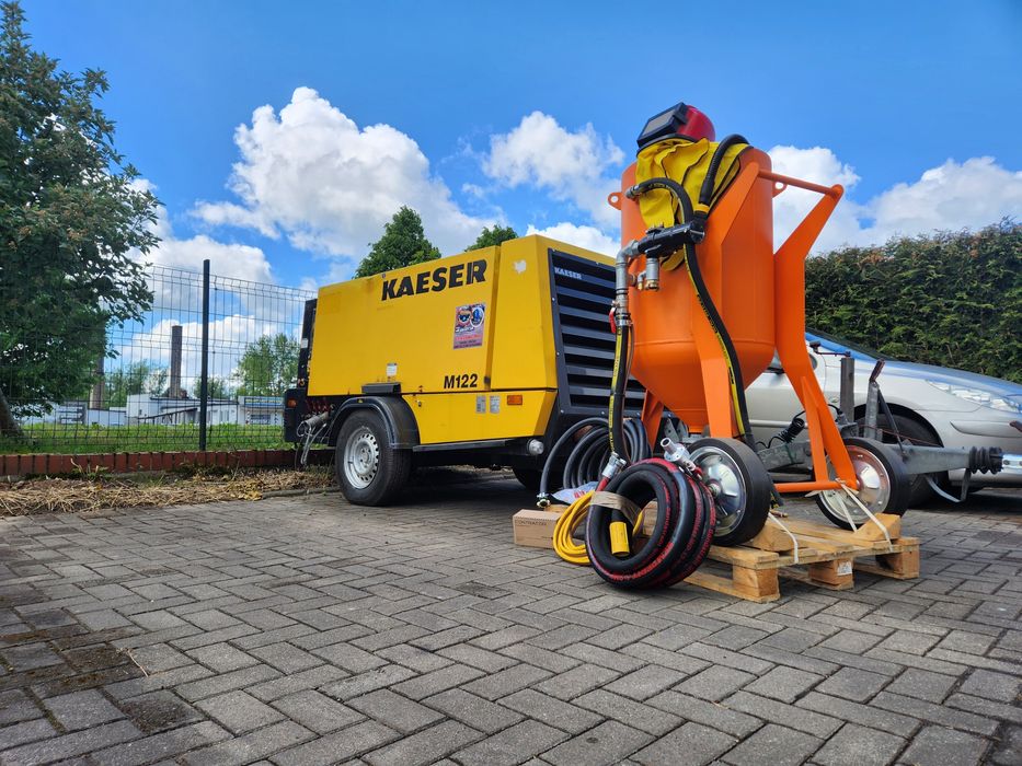 Zestaw do piaskowania Piaskarka kompresor Kaeser M 122 dostawa gratis