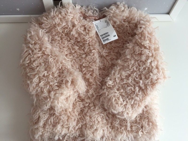 Kurtka dla dziewczynki futerko 116 h&m