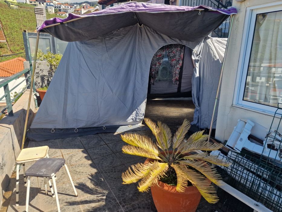 Tenda Campismo 2 quartos, 1 sala e avançado