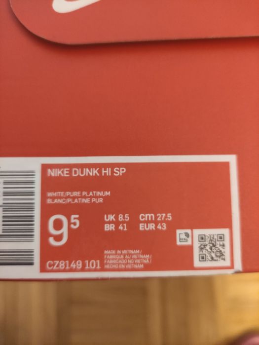 Nike Dunk High SP Pure Platinum