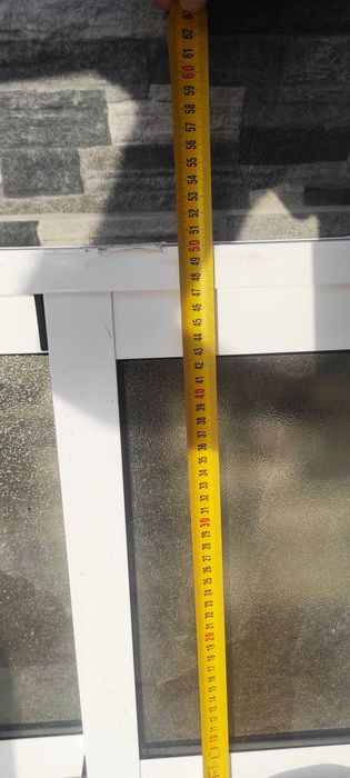 Janela com Aro 60Cm * 50 CM , PVC branco, Vidro opaco