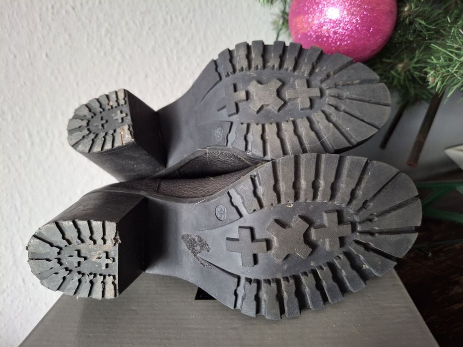 H&M  skórzane botki damskie 35