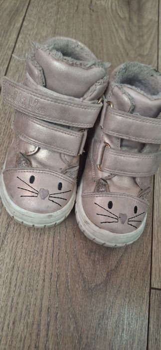 Buty na zimę zimowe różowe kotek 24 Nelli blu