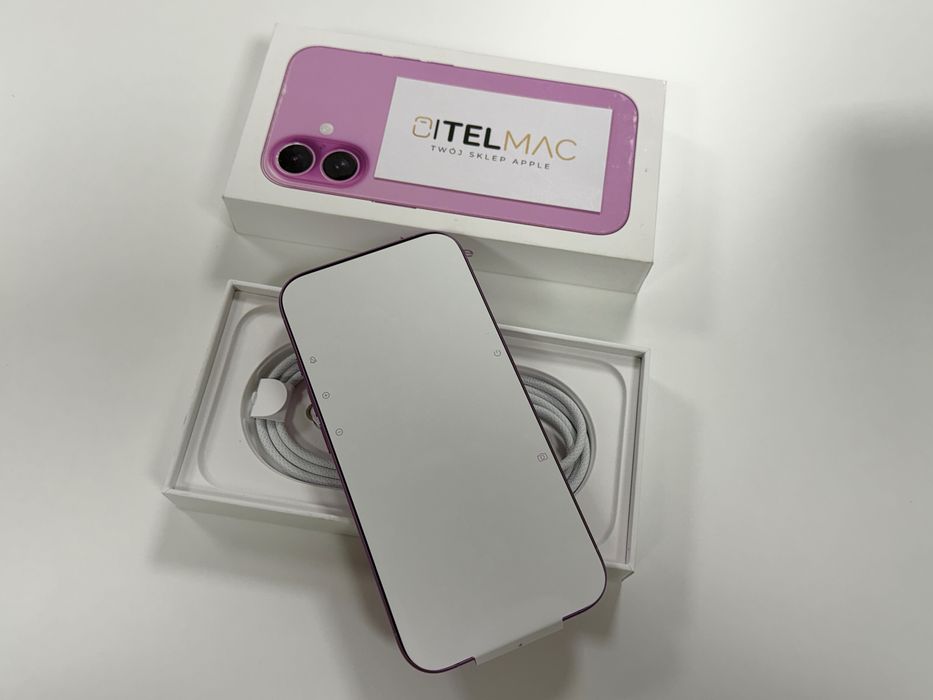 Apple iPhone 16 128GB 5G • Pink • 0 CYKLI • Gwarancja • Raty 0%