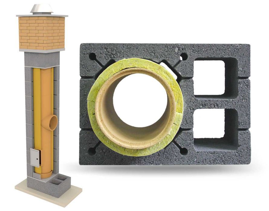 Komin Systemowy Ceramiczny OCIEPLONY IZOLOWANY 4 m BKU dostawa gratis