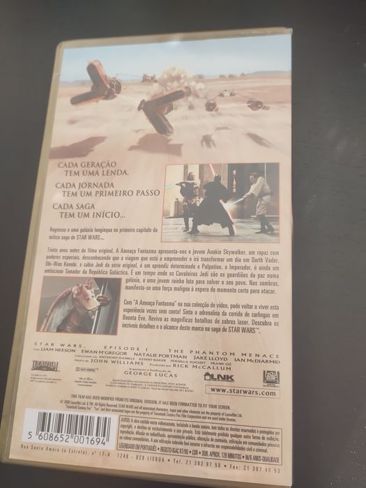 Filme Star Wars 1 VHS