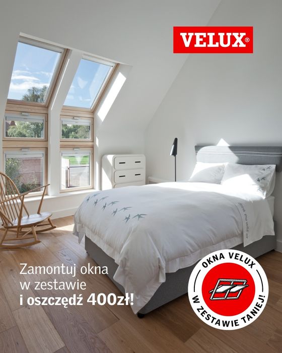 Okno dachowe z montażem