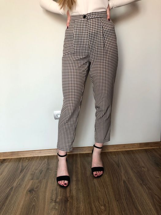 Spodnie w kratkę h&m
