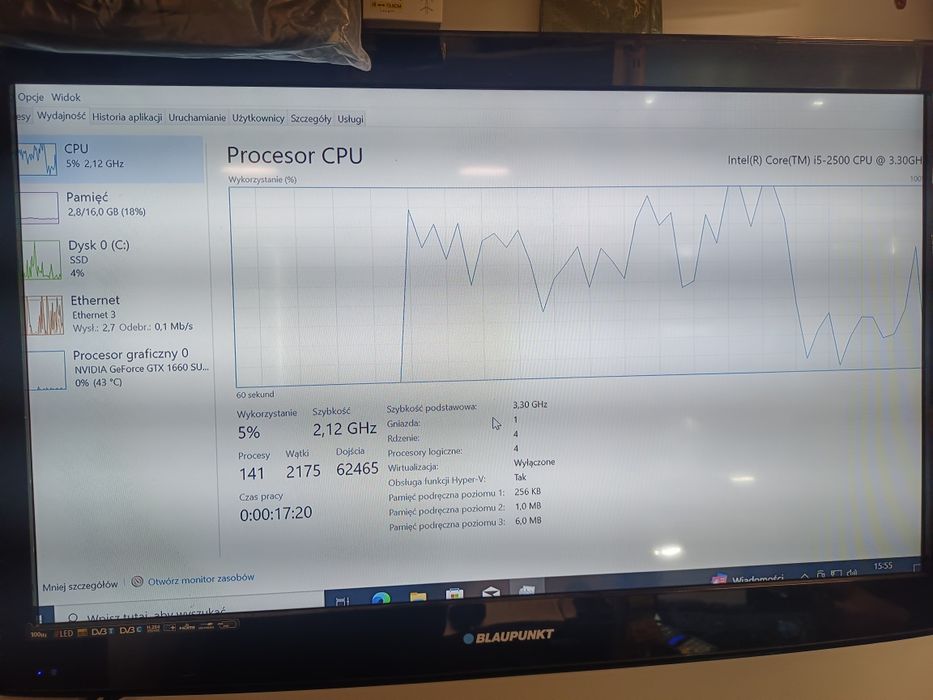Komputer i5 2400/4*3.3gh 16gb224ssd/geforce1660super6gbKomis Madej Sc