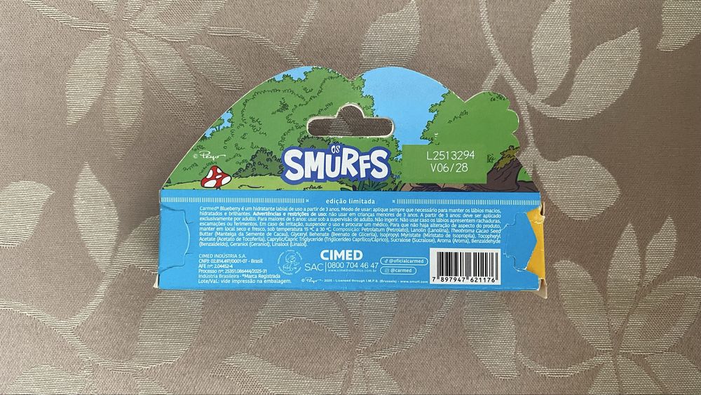 Hidratante Labial Carmed Smurfs Blueberry Incolor