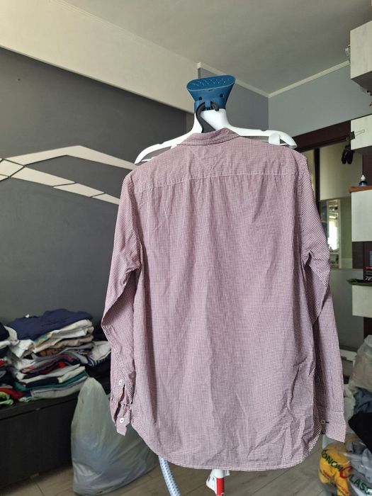 Класична червона чоловіча сорочка в клітку Tommy Hilfiger L-XL