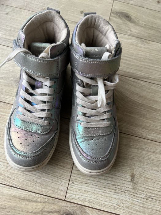 Утеплені шкіряні хайтопи кросівки Zara