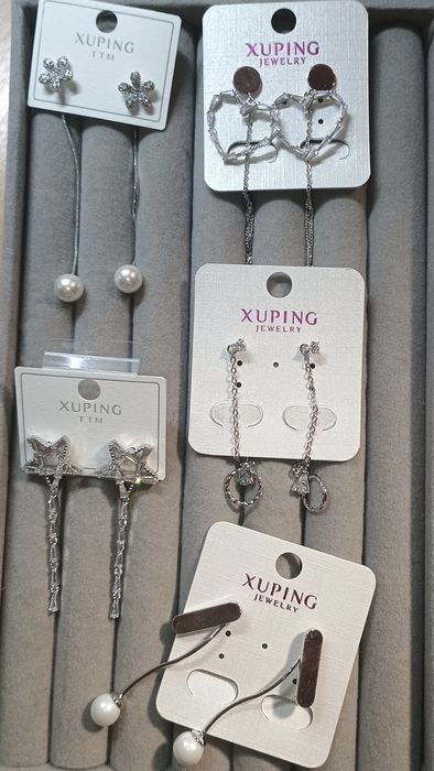 Сережки Xuping медзолото позолота/родій