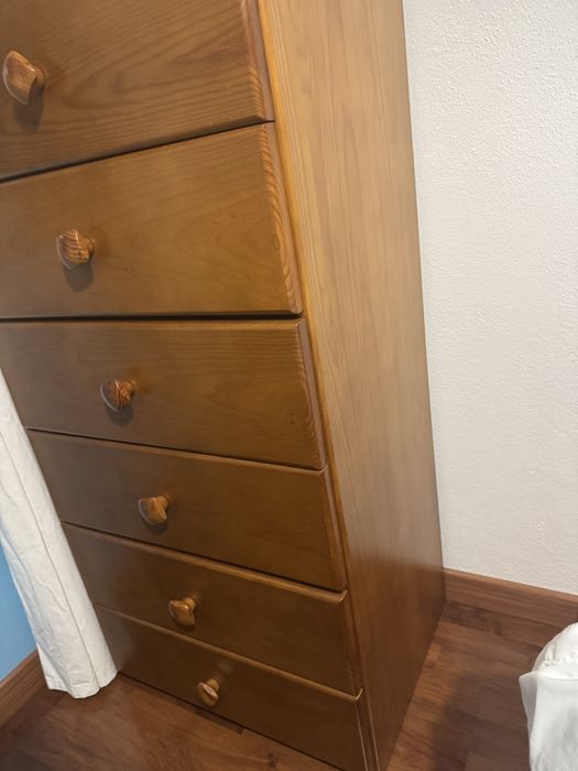 Mobilia de quarto de madeira maciça