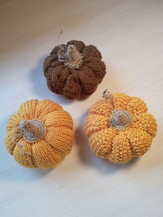 Гарбуз в'язаний Осінній декор