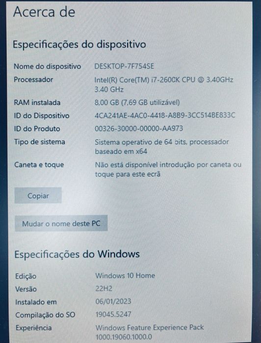 Intel i7-2600K at 3.40GHz 8GB 120GB SSD Asrock B75 Pro3-M por 129€