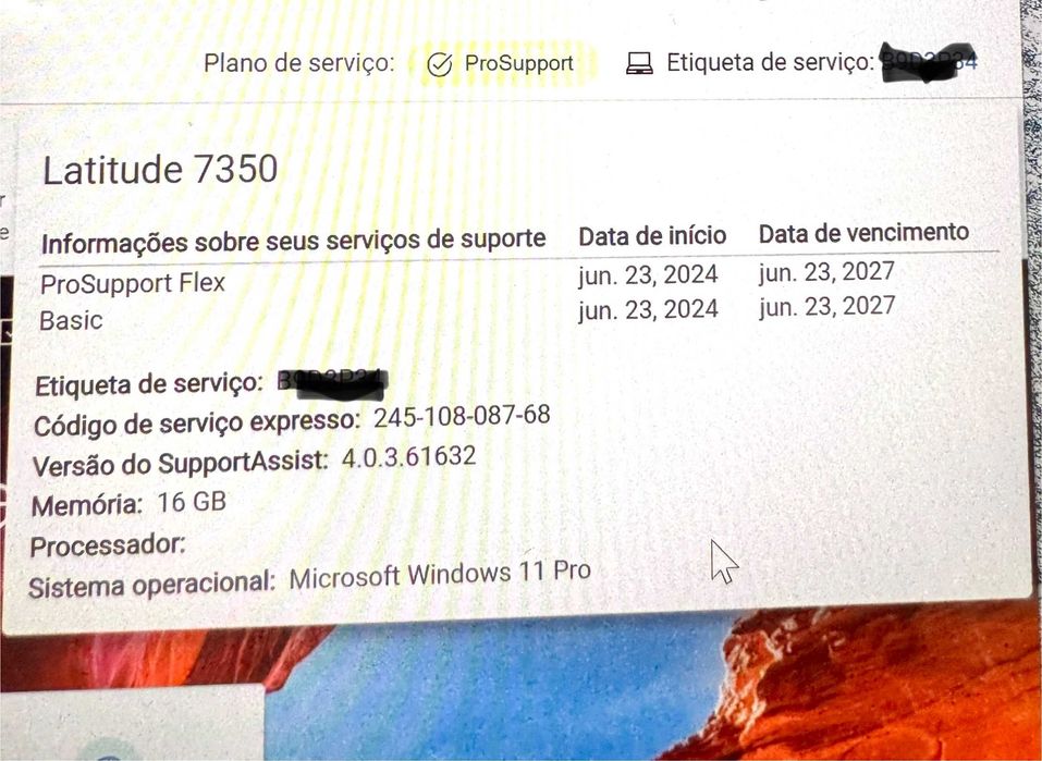 Dell 7350 Hibrido 13.3" 2.5K/Ultra 5 c/12Cores/16Gb Ram/512Gb/Garantia