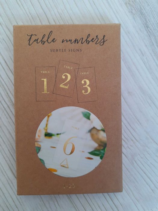 Numery stołów na wesele