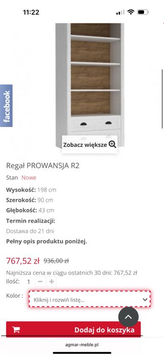 Zestaw mebli prowansja