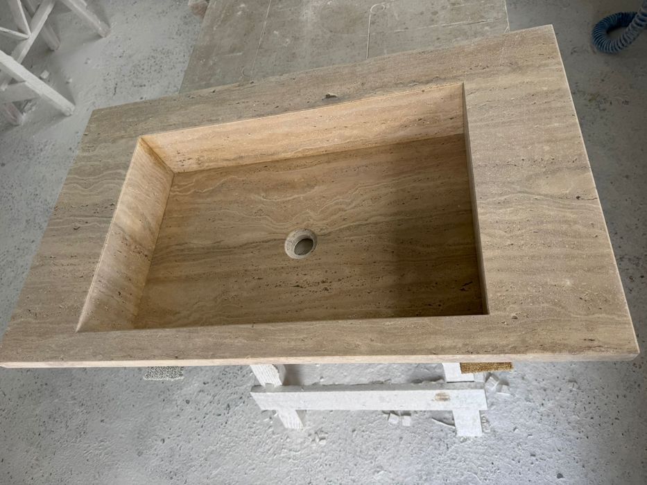 Lavatório Mármore Travertine bege