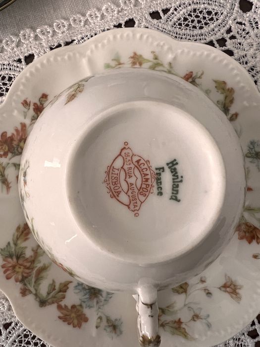 Chávena de café com flores Haviland France