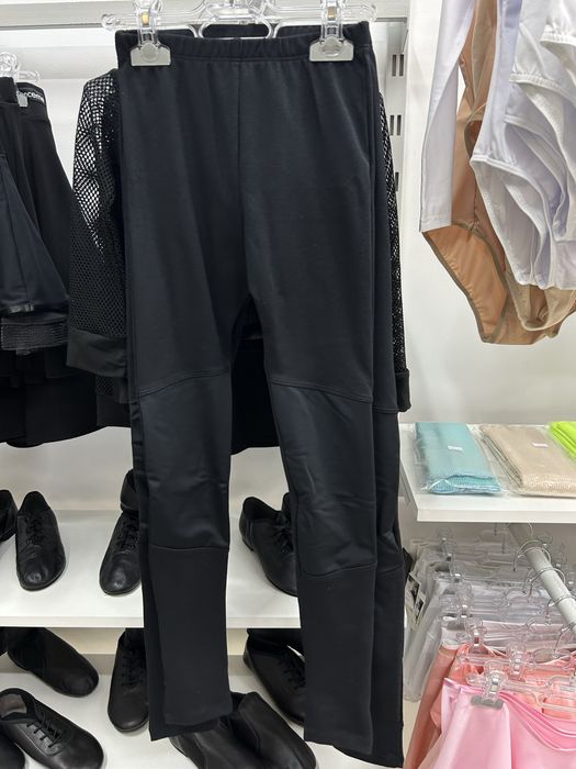 Лосины для гимнастики под пятку с усиленным коленом 116-170см хлопок