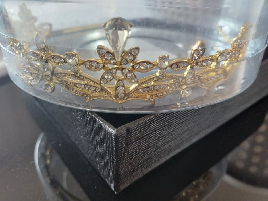 Zestaw bizuteri diadem korona ślub
