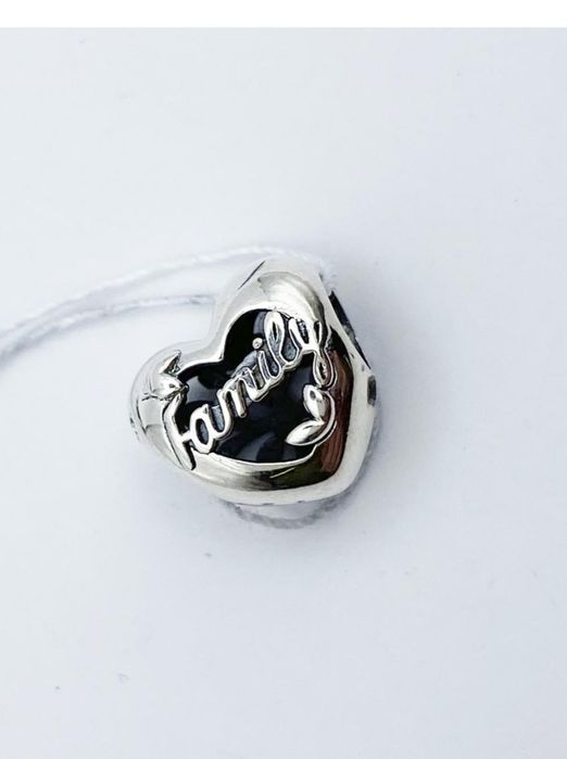 Шарм срібний Сімейне дерево з кубічним цирконієм