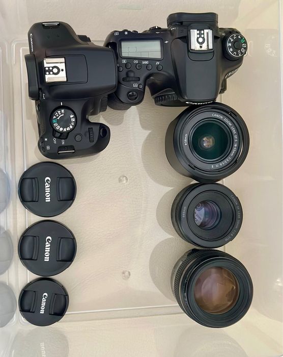 Canon 1300D + 70D + 3 Objetivas — Pack Fotografia Canon.