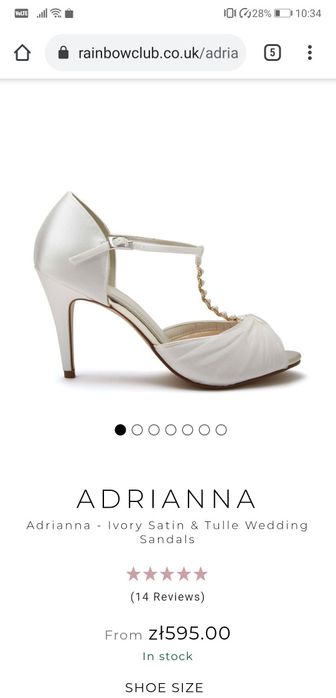 Buty ślubne czółenka satynowe z tiulem białe panna młoda