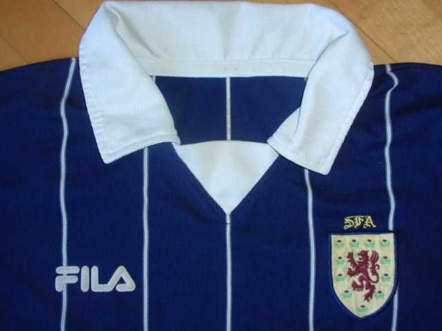 Szkocja sezon 2002 retro domowa koszulka Fila M