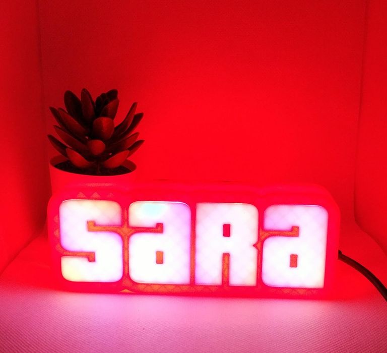 Nomes em Led várias cores