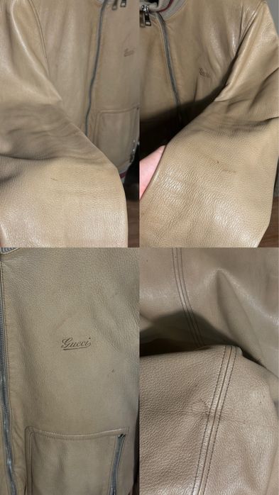 Шкіряний бомбер Gucci