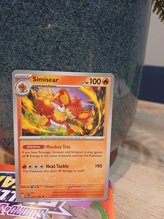 Carta Pokémon Simisear #21 Pokemon Paradox Rift