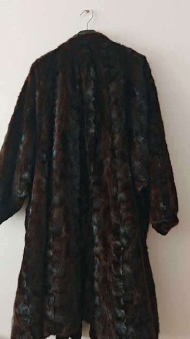 Шуба норка довга з натурального хутра норкова