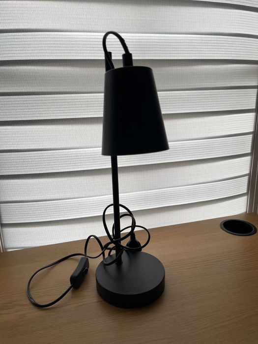 Lampa biurkowa + Lampa podłogowa czarna loft