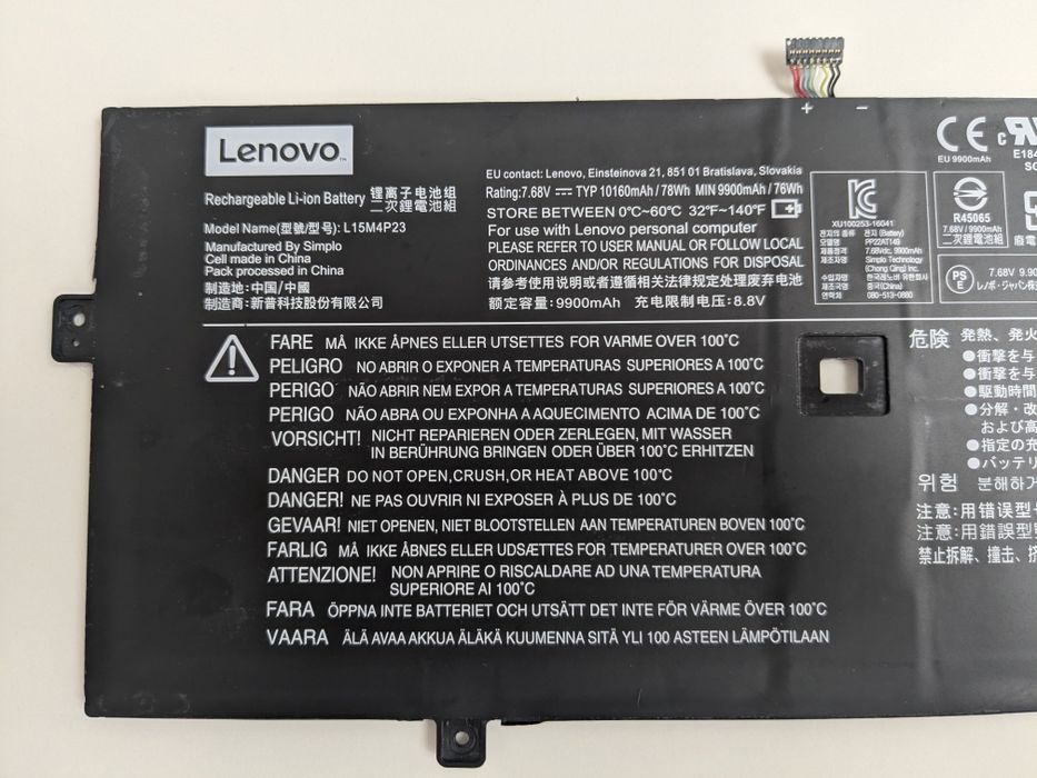 Оригінальна Батарея для ноутбука Lenovo L15M4P23 Yoga 910-13IKB Yoga 5