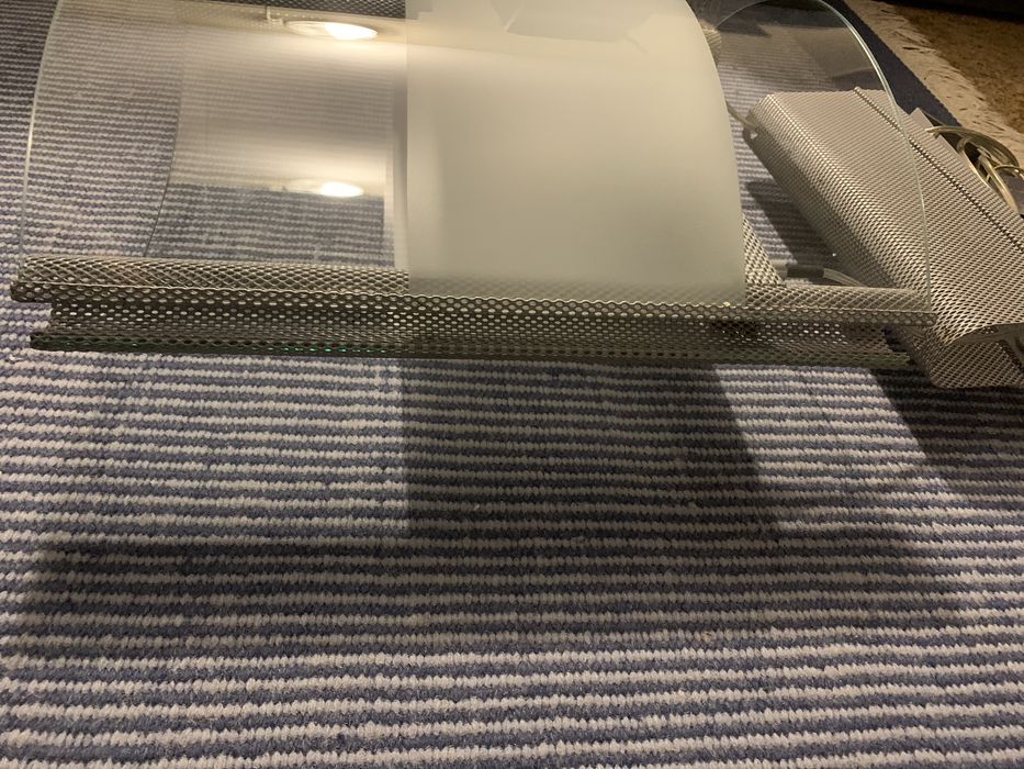 2 candeeiros de teto vodro e aluminio